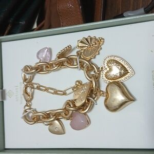 Atterri Heart Charm Bracelet NIB